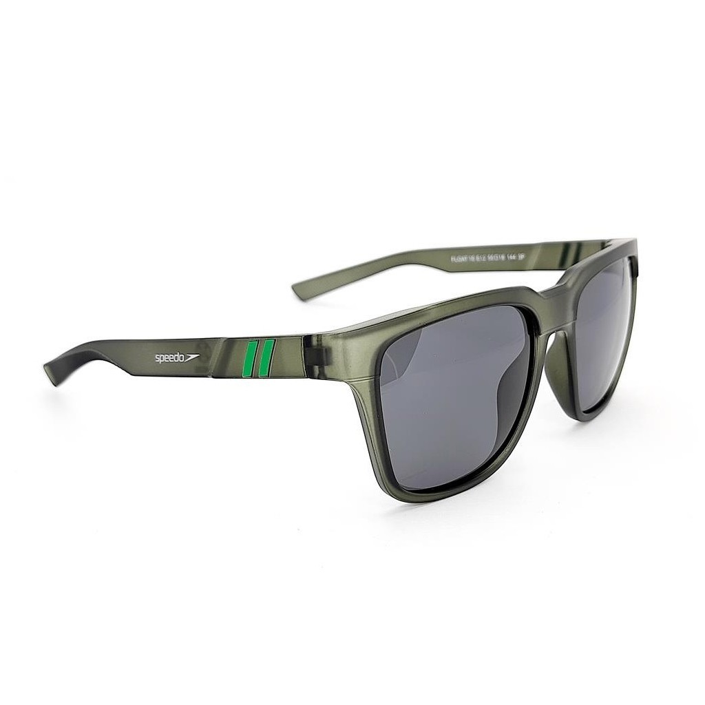 Óculos Solar Speedo Float 10 E12 Verde Fosco Lente Cinza Polarizada