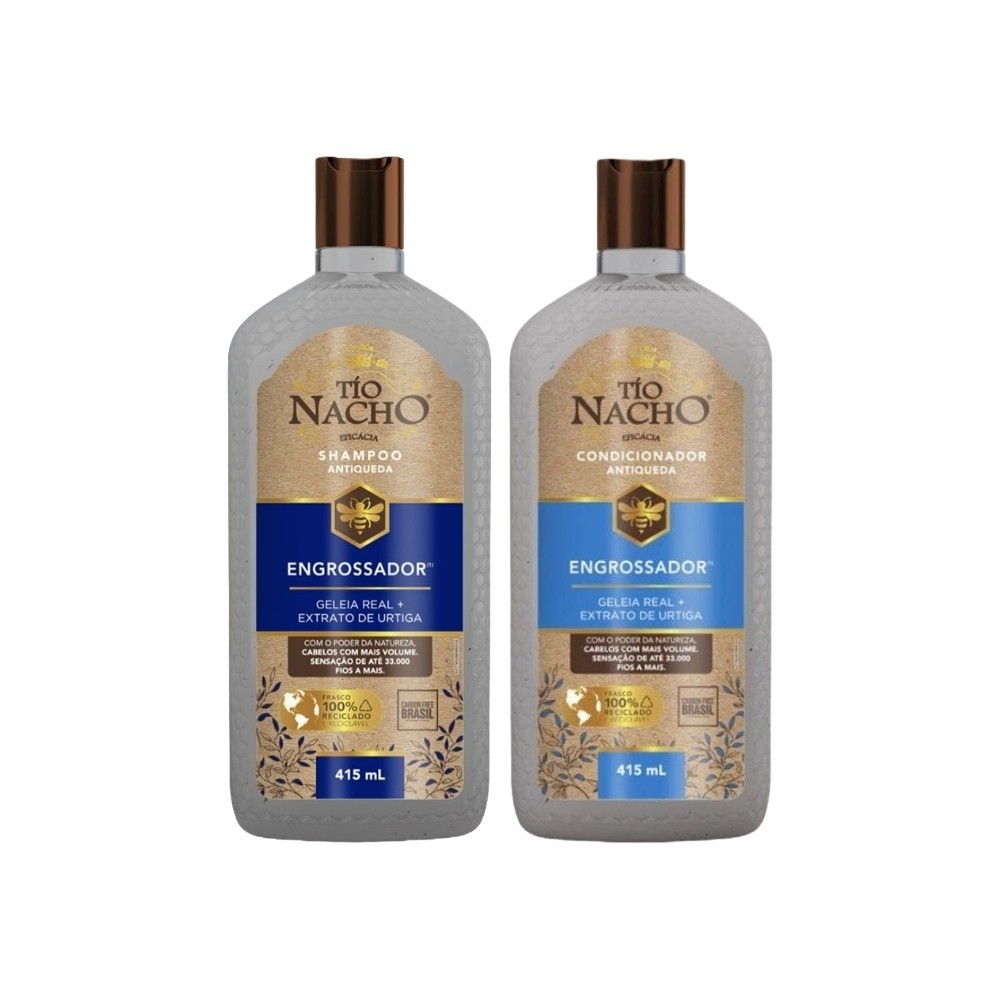 Kit Tio Nacho Antiqueda e Engrossador (2 produtos) em Oferta na Shopee