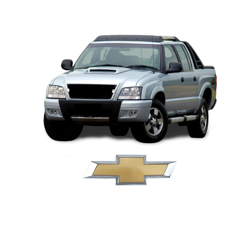 Emblema S10 Blazer 2009 2010 2011 2012 Grade Gravata Dourado