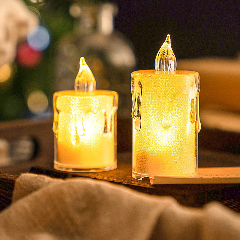 kit 3 Velas Decoração Enfeite Led Eletrônicas Luz Transparente amarelo com baterias para Festa em Oferta na Shopee