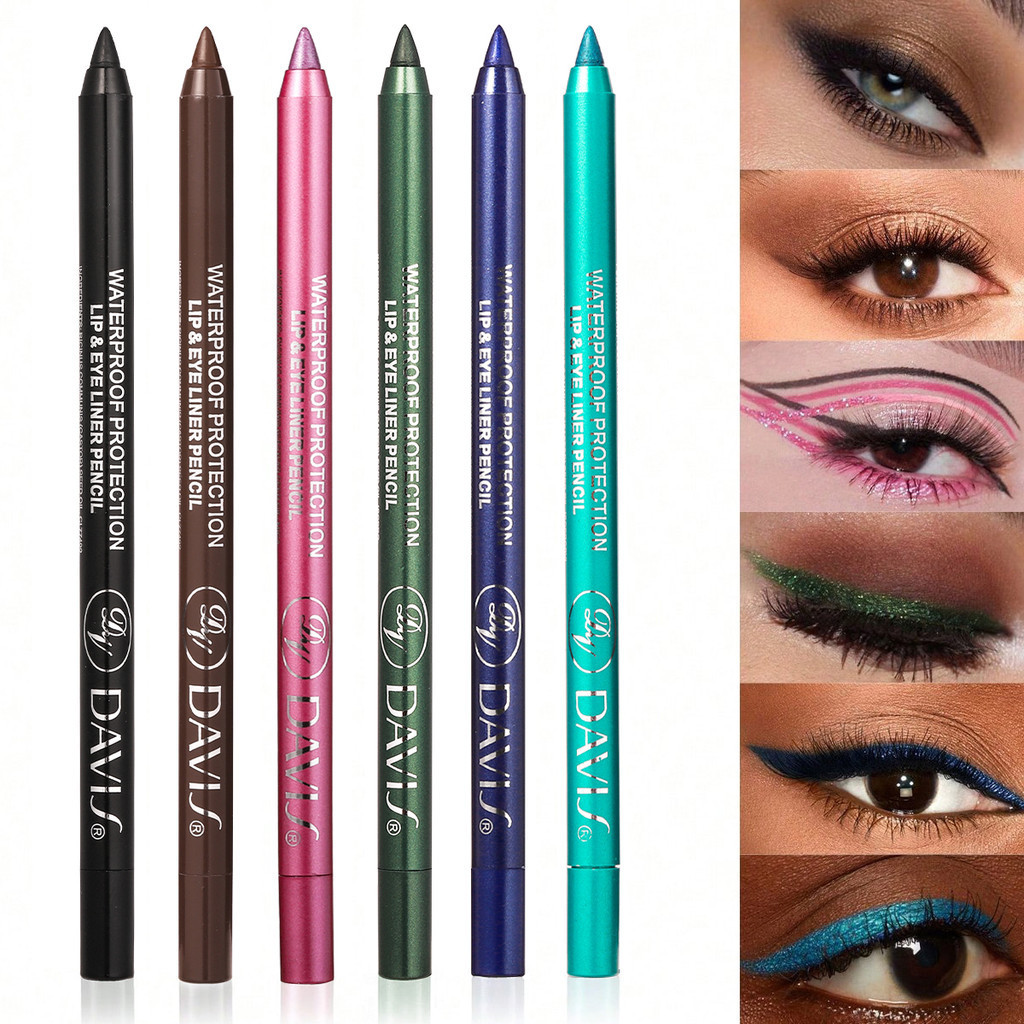 Imagem Caneta de maquiagem Multifuncional Caneta de maquiagem Monocromática Eyeliner Eyeliner Pearl Glitter Eyeliner Gel
