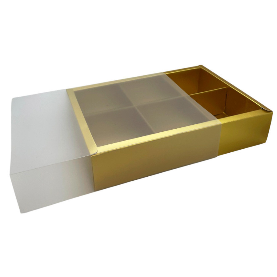 Caixa 6 Pães de Mel - Dourada - 24x17x5cm - 12 unidades - Rizzo
