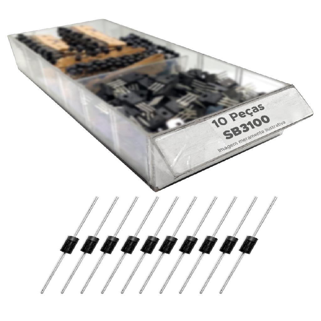 10x Díodo Sb3100 = Sb 3100 - 100v / 3a em Oferta na Shopee