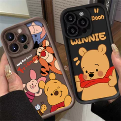 Para Redmi 15A A7 Pro 13 13X A5 Note 17 14 13 Max 12 + 4G 5G 14C 4G 3D Cartoon Winnie Pooh Capa De Telefone De Silicone