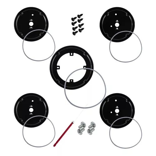 Kit Completo Base Trempe Arremate Para Fogão Atlas Agile Glass 5 Bocas