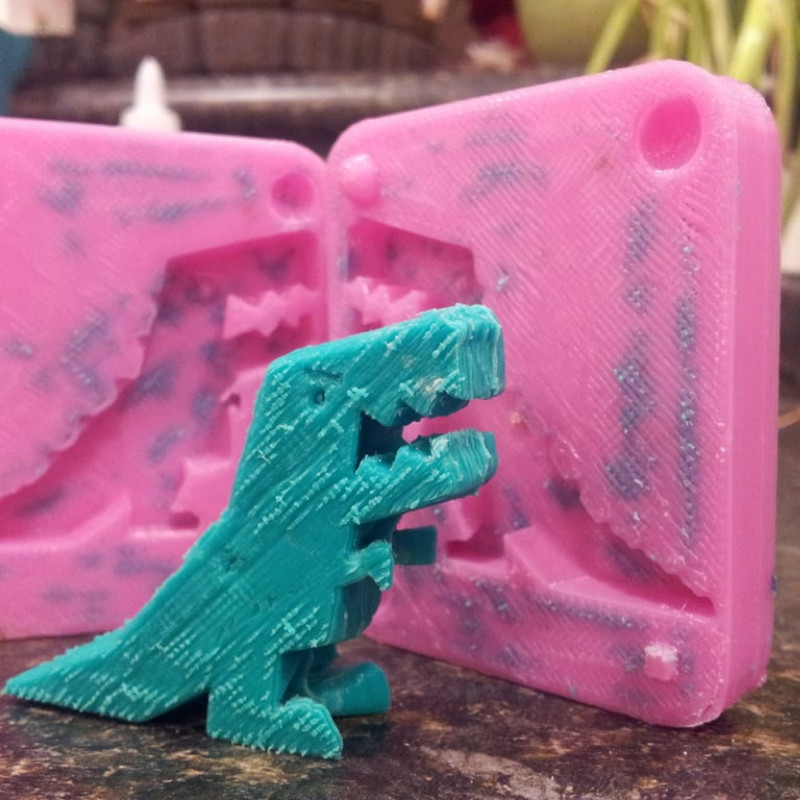 Molde Forma Silicone Decorativa Para Vela Artesanato Impressao 3d
