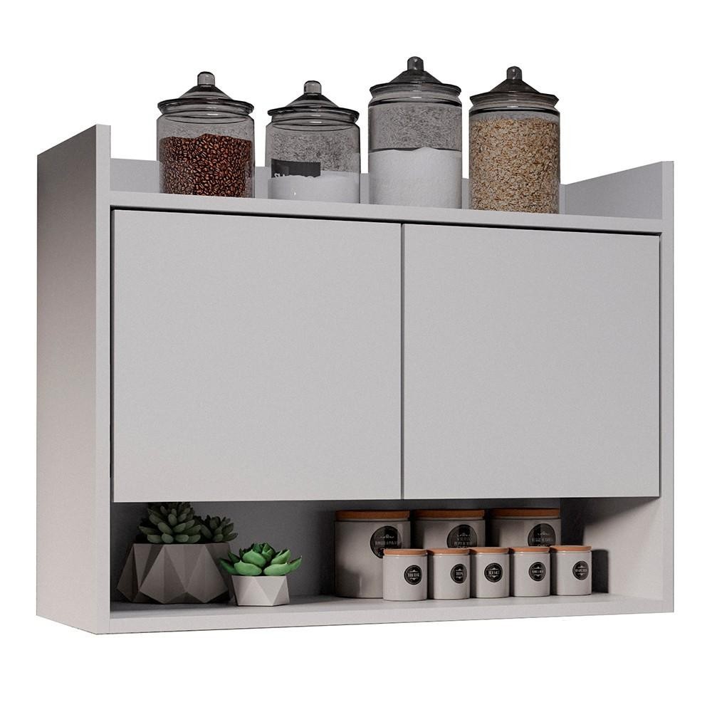 Armário de Cozinha Aéreo 71cm 2 Portas 1 Nicho Ceci Z34 Branco - Mpozenato - Home & Living
