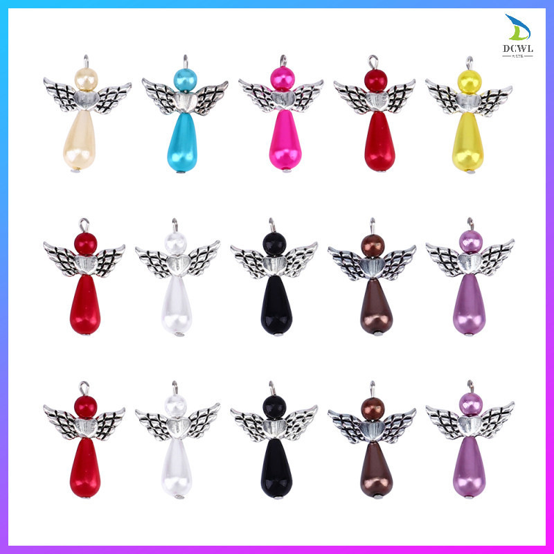 Pequenos Encantos Asa Pingente Acessórios Jóias Fazendo Acessório Asas De Anjo Contas Decorativas Artesanato Colar De Pérolas Material 15 Pcs chengdawl