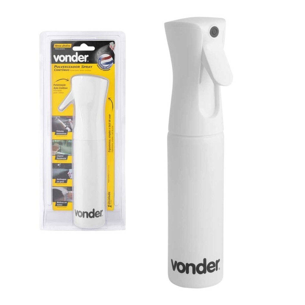 Pulverizador Spray Contínuo 300ml Vonder para Cabelo Jardinagem Limpeza e Películas