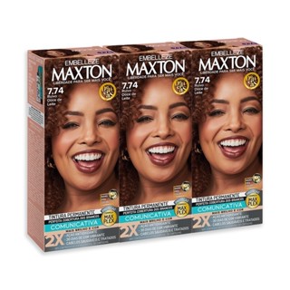 Kit 3 Tinta de Cabelo Maxton Delícias Ruivo Doce de Leite 7.74 em Oferta na Shopee