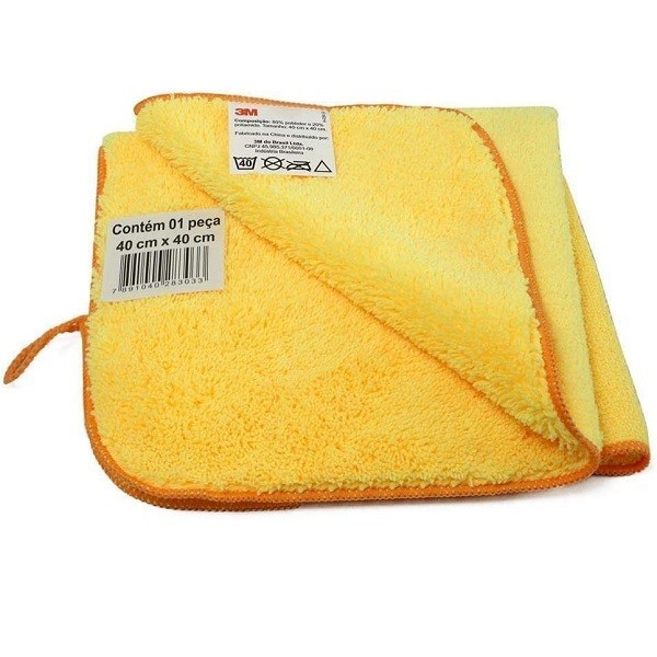 Pano Flanela de Microfibra Amarelo 3M Automotivo 40 X 40CM em Oferta na Shopee