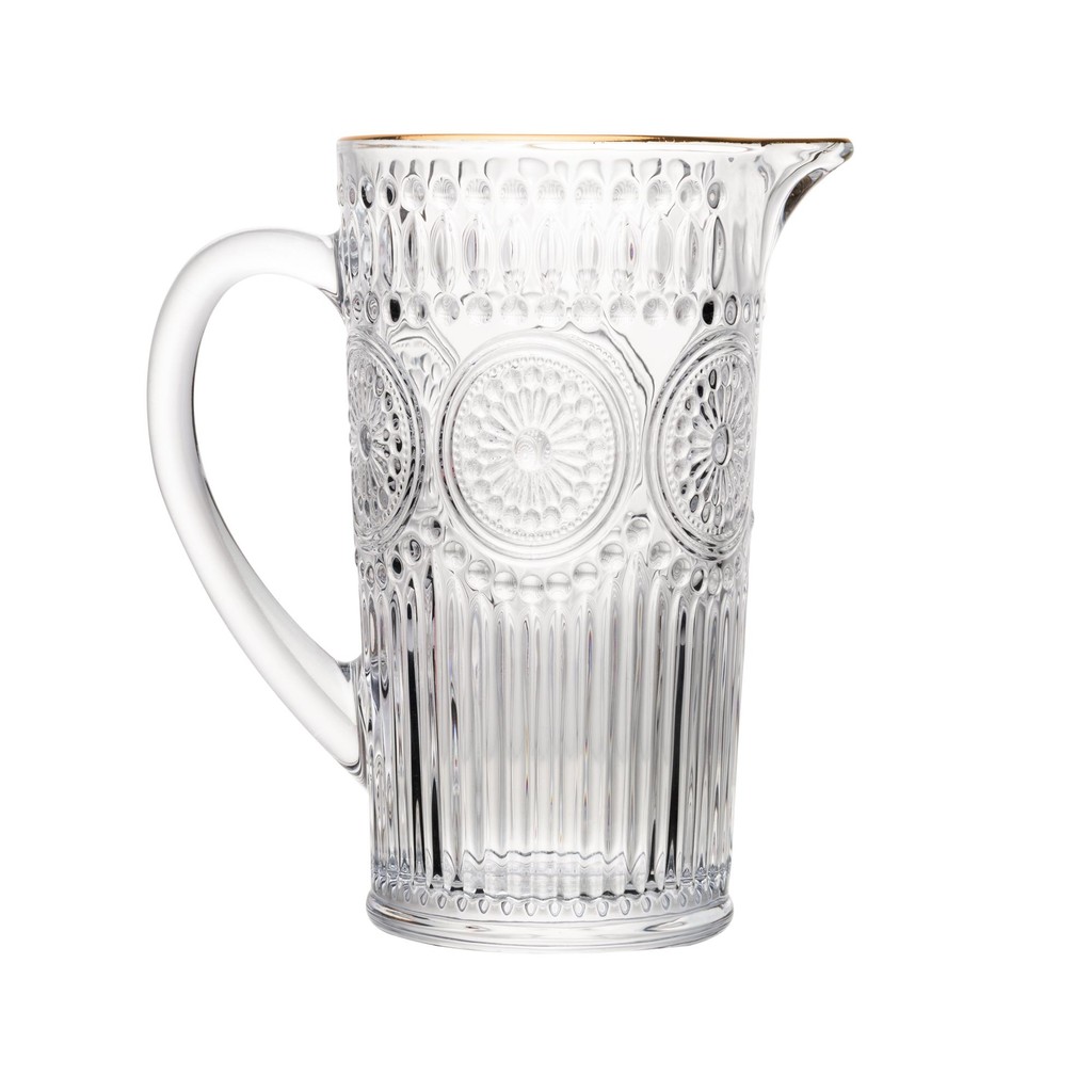 Jarra Wolff Mandala de Vidro com Fio de Ouro 1L - Home & Living