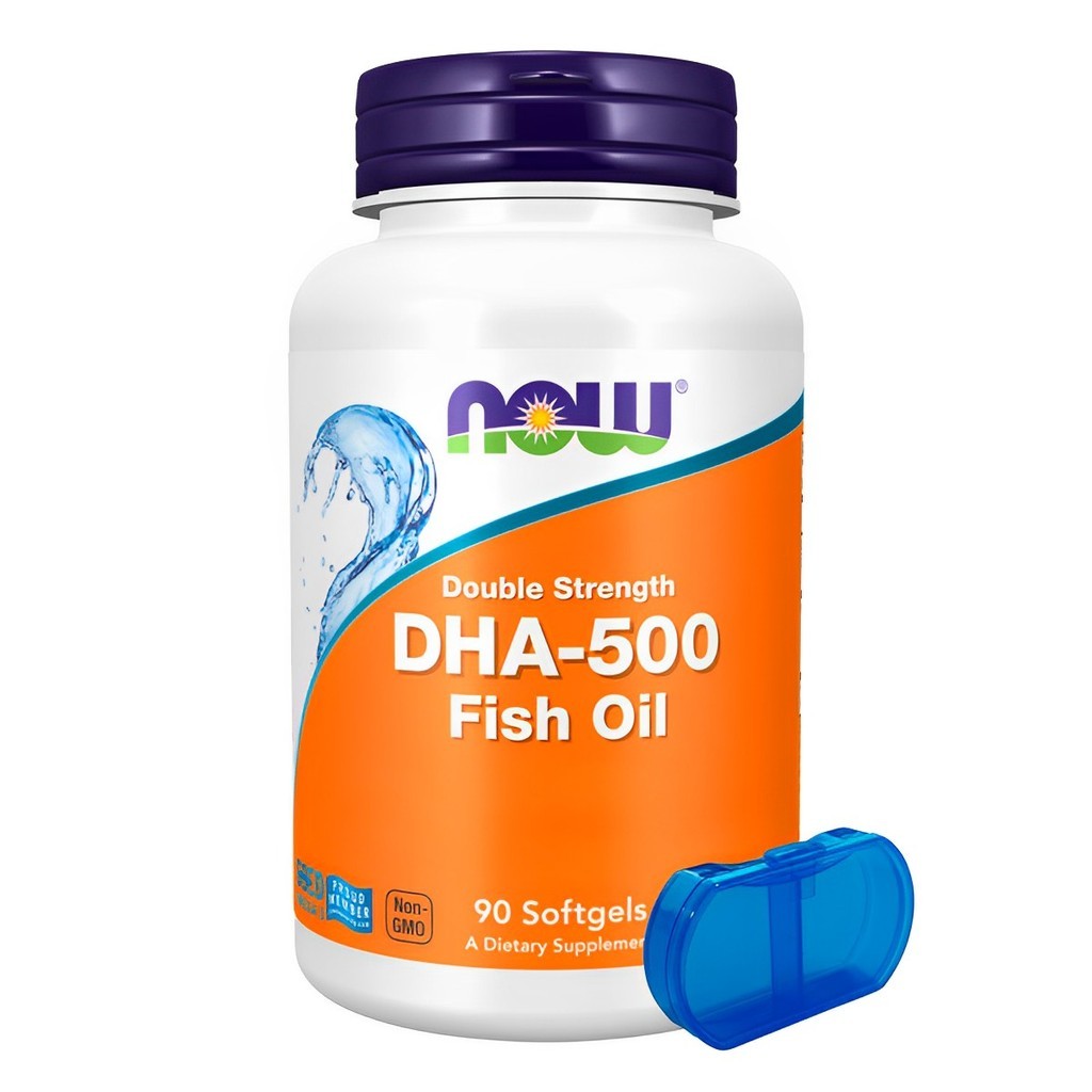 DHA-500 Now Foods 250Epa Óleo Peixe 90Soft + Porta Cápsulas em Oferta na Shopee
