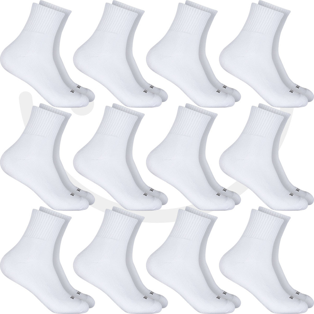 Kit Com 12 Pares de Meias Cano Longo Unissex Elastano Hoahi em Oferta na Shopee