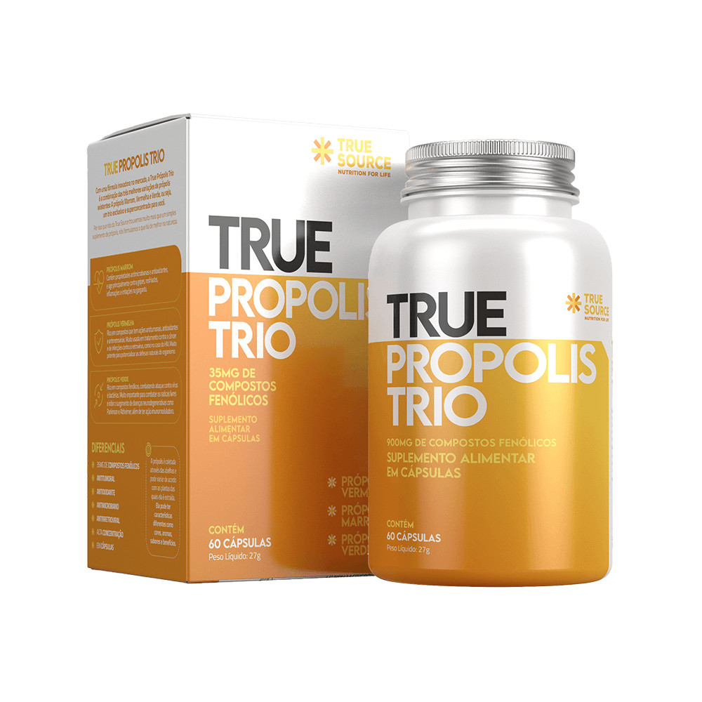 True Própolis Trio 60 Cápsulas True Source em Oferta na Shopee