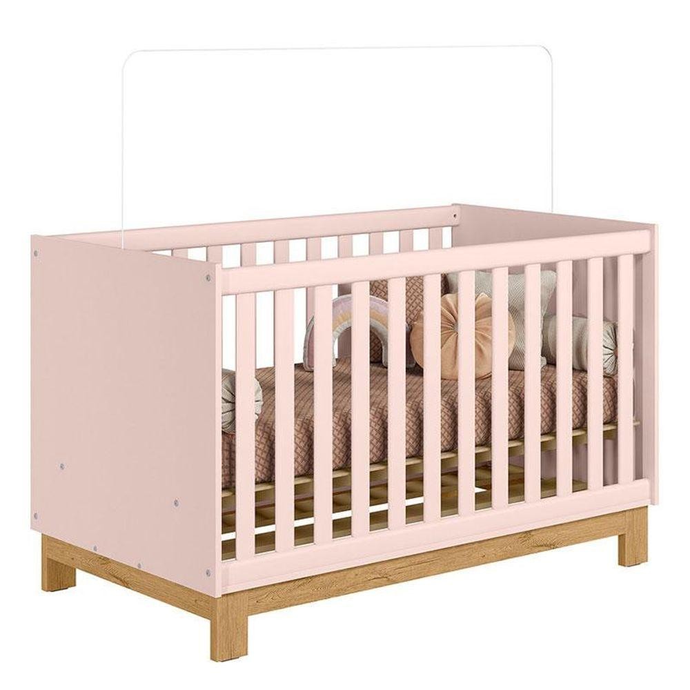 Berço Americano Mini Cama Q Encanto Slim Rosa Acetinado - Qmovi em Oferta na Shopee