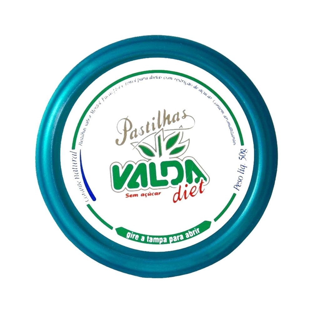 Pastilhas Valda Diet Sabor Mentol, Eucalipto e Timol 50g em Oferta na Shopee