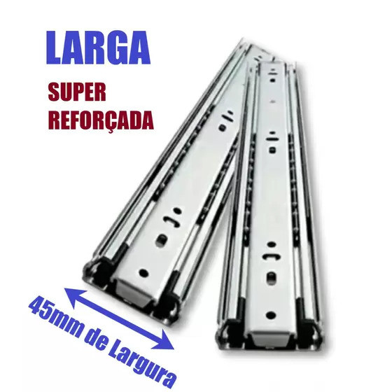 Corrediça Trilho Telescópica de gaveta/armário/ móveis 30CM/35CM/40CM/45CM/50CM  larga reforçada PAR em Oferta na Shopee