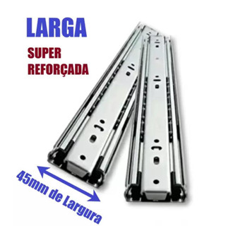 Corrediça Trilho Telescópica de gaveta/armário/ móveis 30CM/35CM/40CM/45CM/50CM  larga reforçada PAR em Oferta na Shopee