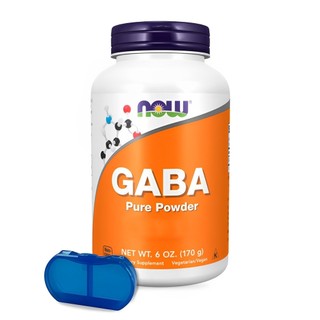 Gaba Pó Puro Now Foods 170g Produto + Porta Cápsulas em Oferta na Shopee