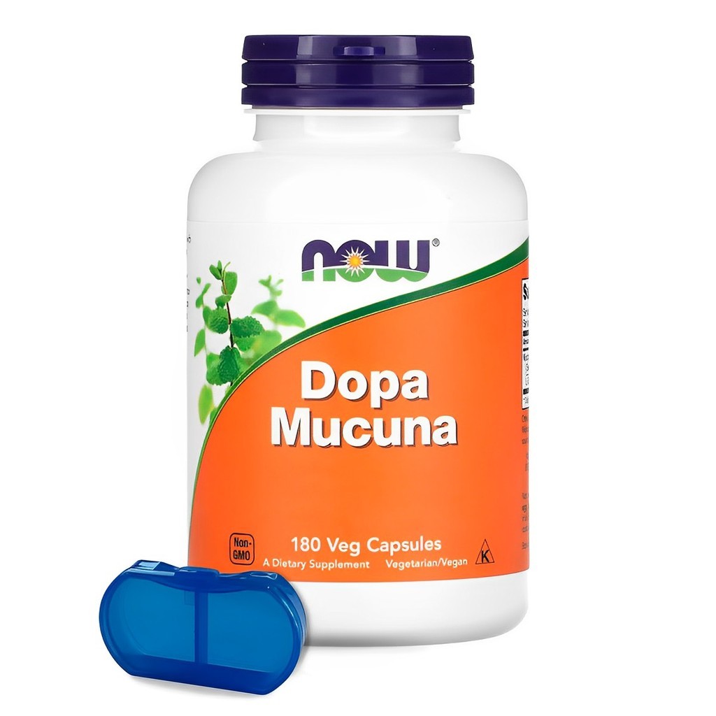 Extrato de Dopa Mucuna Now Foods 180 Cáps + Porta Cápsulas em Oferta na Shopee