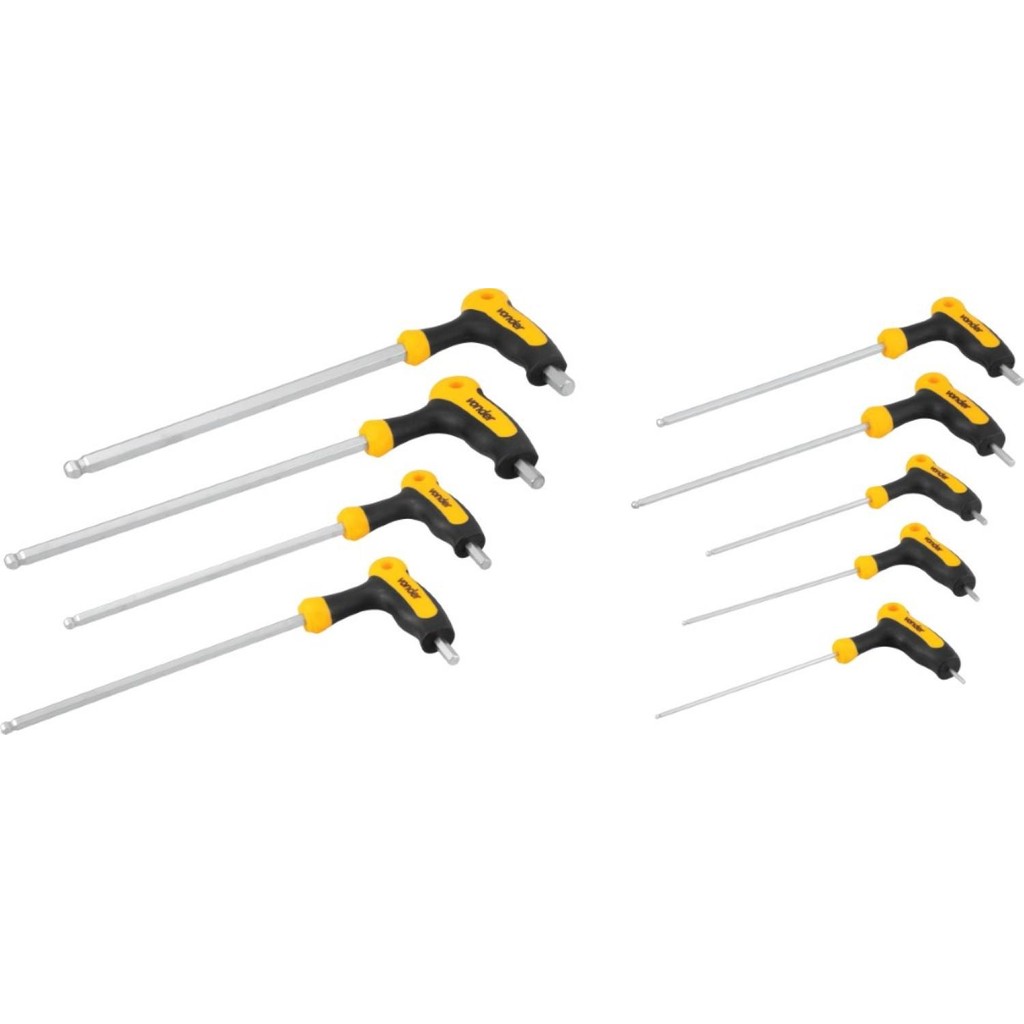 Jogo De Chaves Allen Abaulada Cabo T 2Mm A 10Mm Com 9 Peças Vonder - Home & Living