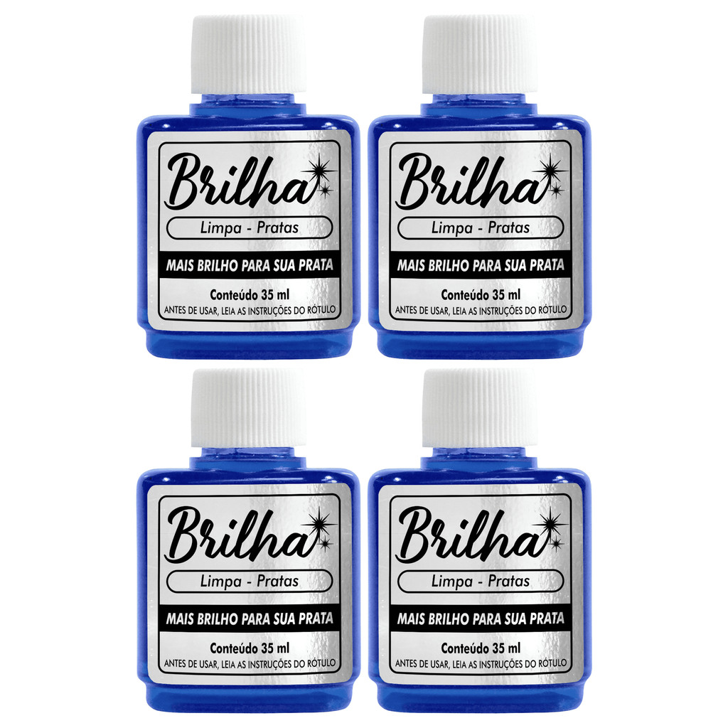 Kit 4 Limpa Pratas Brilha 35ml - Envio Imediato