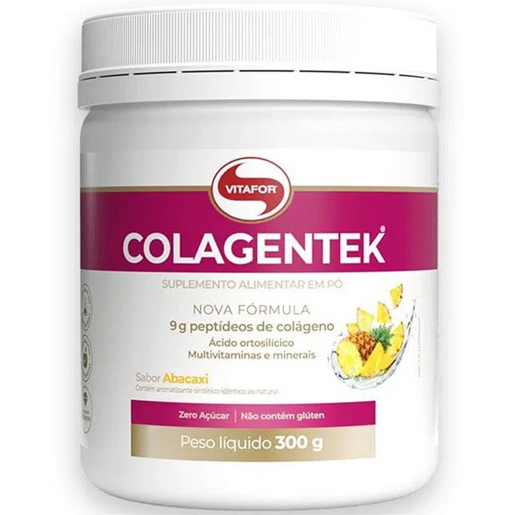 Colagentek Colágeno 300g Sabores Vitafor Original Promoção