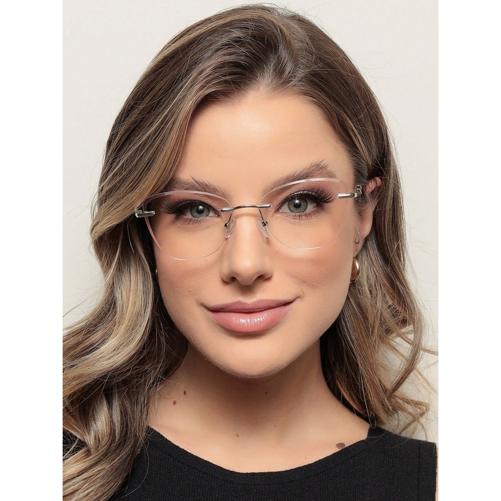 1104 ARMACAO DE OCULOS FEMININO SEM ARO GATINHA OVAL LANCAMENTO LUXO em Oferta na Shopee