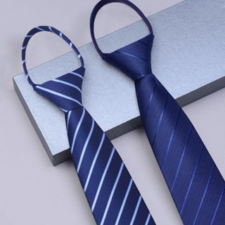 Homens sem gravatas Vestimenta Formal Homem com Zíper Estilo Zíper Homens de Negócios Noivo de Negócios Acessórios de Gravata Preto Azul Preguiçoso Uma Gravata de Puxar Fácil em Oferta na Shopee