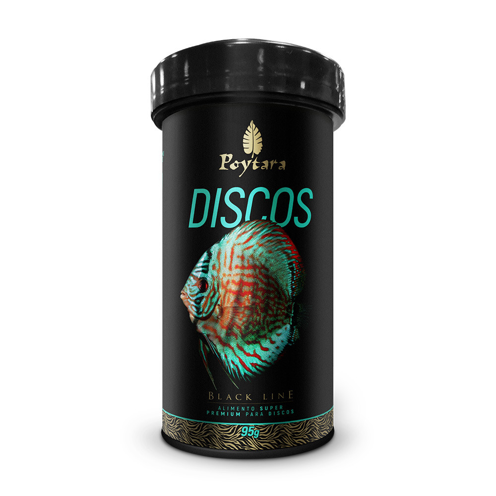 Ração Poytara Para Peixes Discos Black Line 95g em Oferta na Shopee