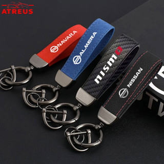 Nissan Carro Chaveiro De Pele Fibra Carbono Cor Pura Fivela Moda Para Kicks Versa Tiida Março Sentra Livina GTR em Oferta na Shopee