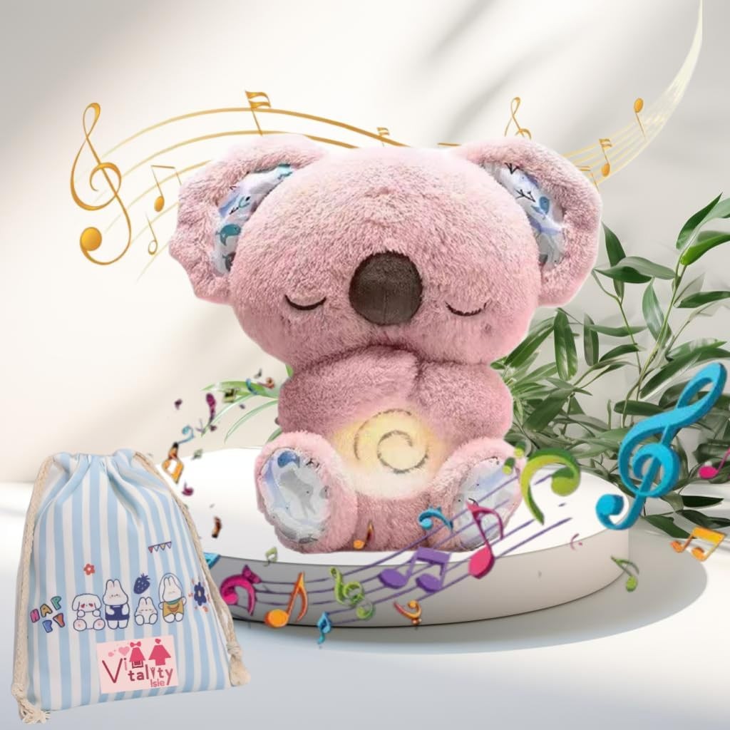 Animal Respiratório De Pelúcia Para Alívio De Ansiedade , Lontra Respiratória , Amigo Do Sono , Bicho Fofo Calmante , Coala Sonolento Com Luzes Musicais E Rítmico , Presentes De Urso f