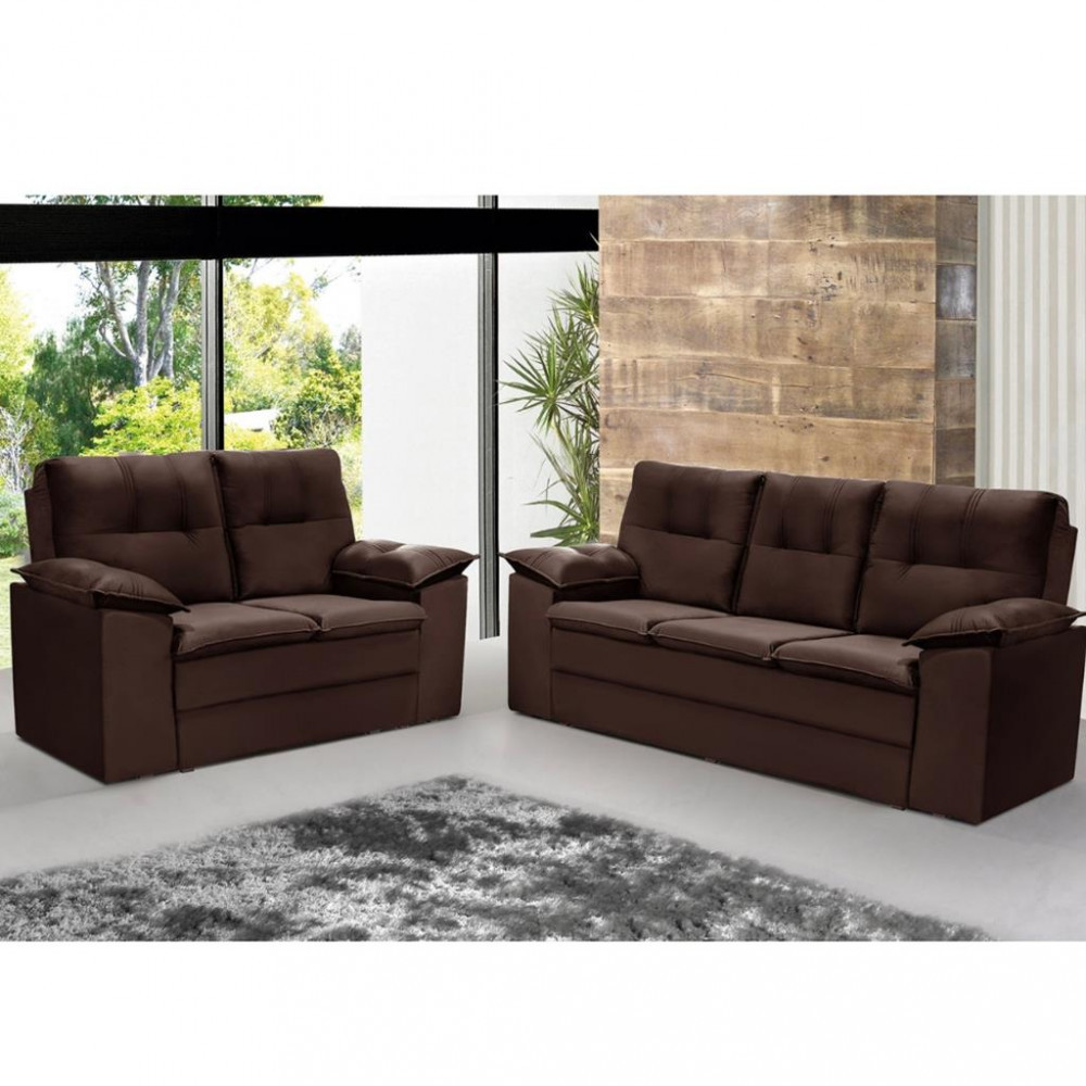 Sofá 3 e 2 Lugares Egito Requinte em Oferta na Shopee