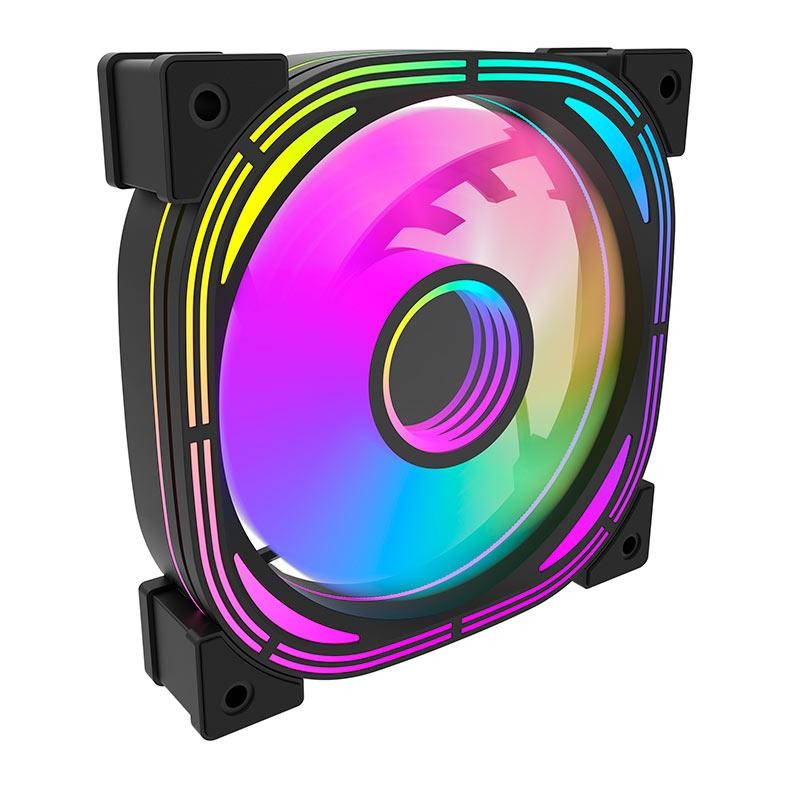 Detalhes do Kit Ventoinhas Aigo Darkflash Infinity 24 Pro, ARGB, 3x120mm, Preto, INF24PRO3IN1BK