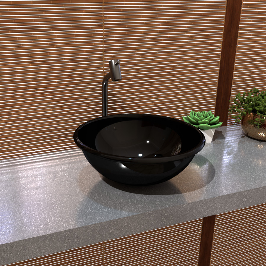 Cuba de Banheiro Redonda Sobrepor 35cm Preta Elegância e Durabilidade em Oferta na Shopee