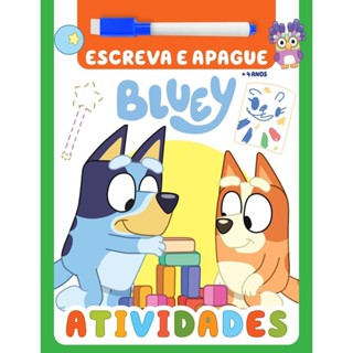Bluey Atividades Escreva e Apague em Oferta na Shopee
