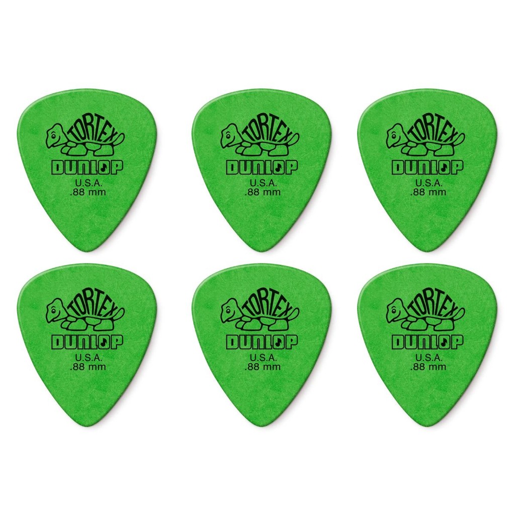 Kit com 6 Palhetas Tortex 0,88mm Dunlop