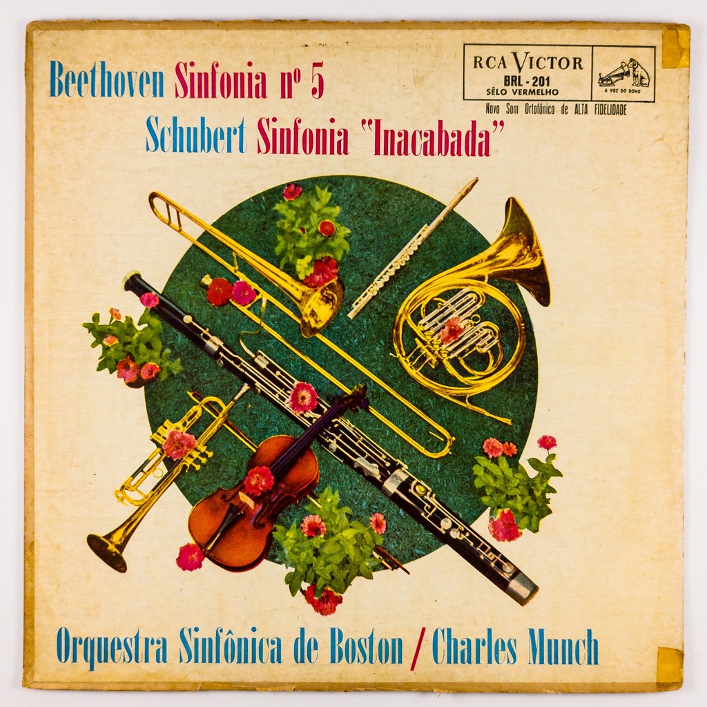 Disco Vinil LP Beethoven OP67 Schubert 8 Charles Munch