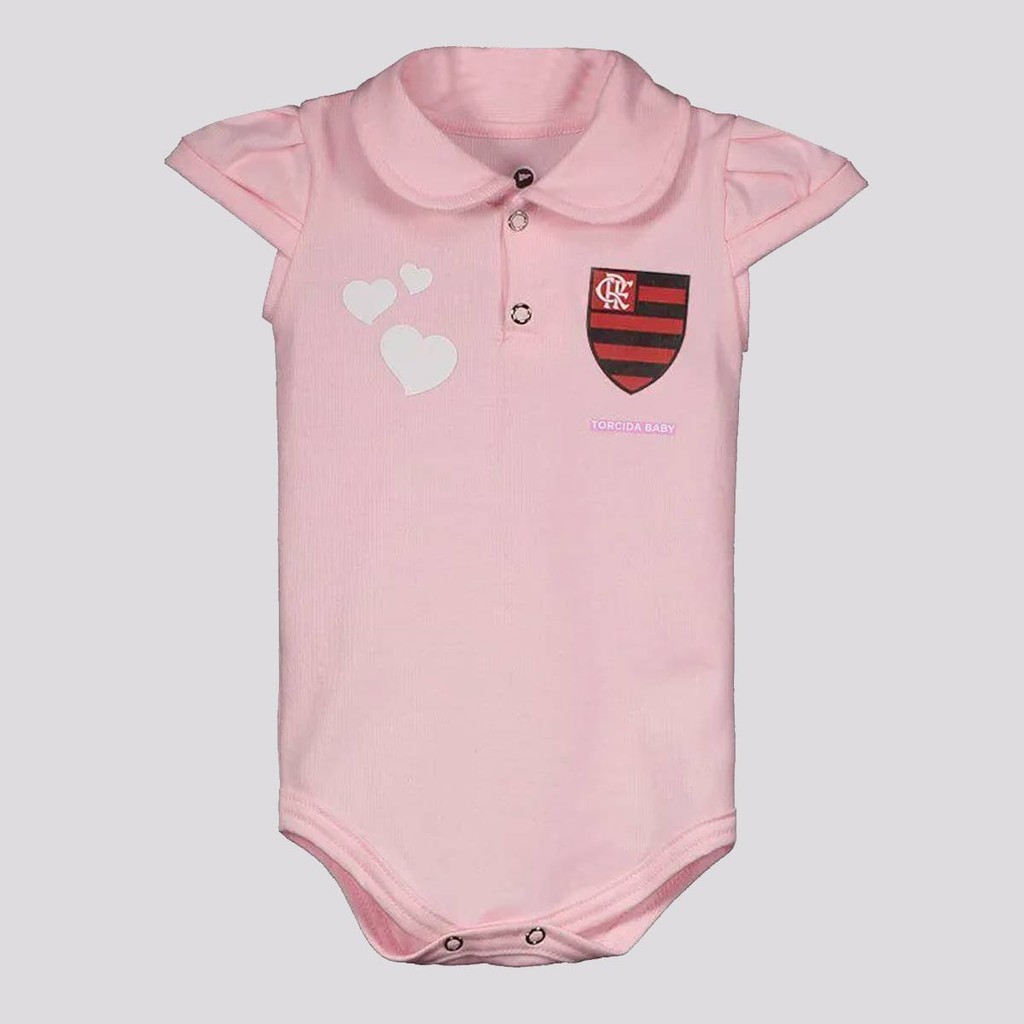 Body Polo Flamengo Rosa em Oferta na Shopee