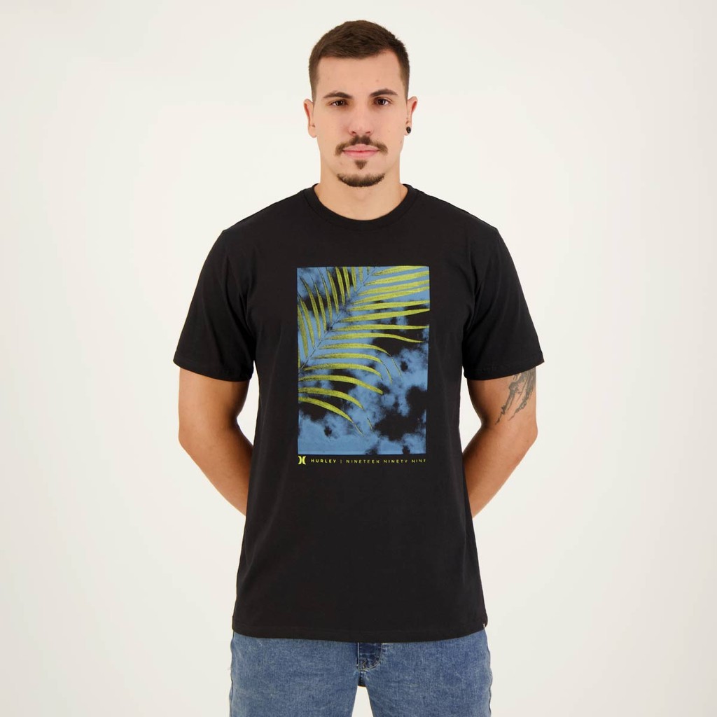 Camiseta Hurley Tropical Preta