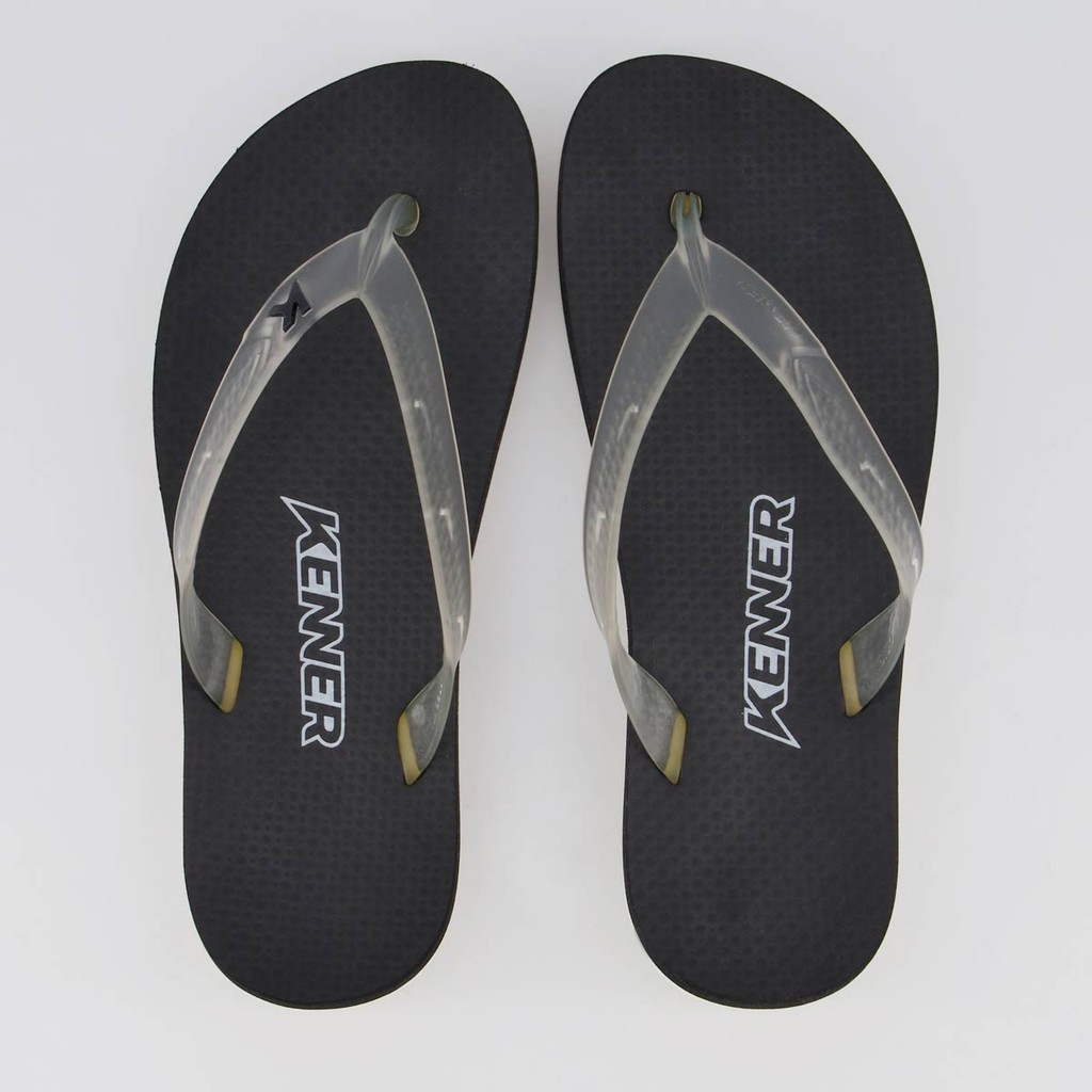 Chinelo Kenner New Summer Preto e Branco - Men Shoes