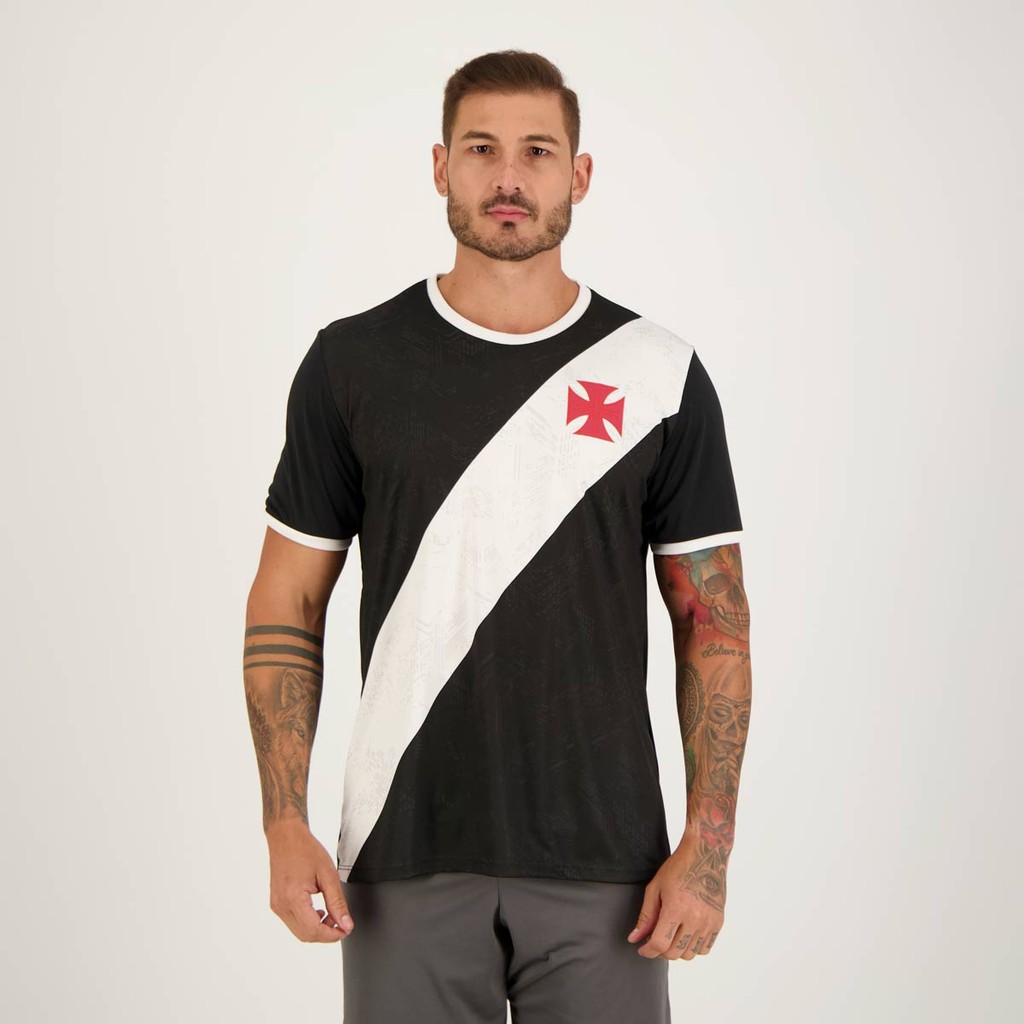 Camisa Vasco Building Preta em Oferta na Shopee