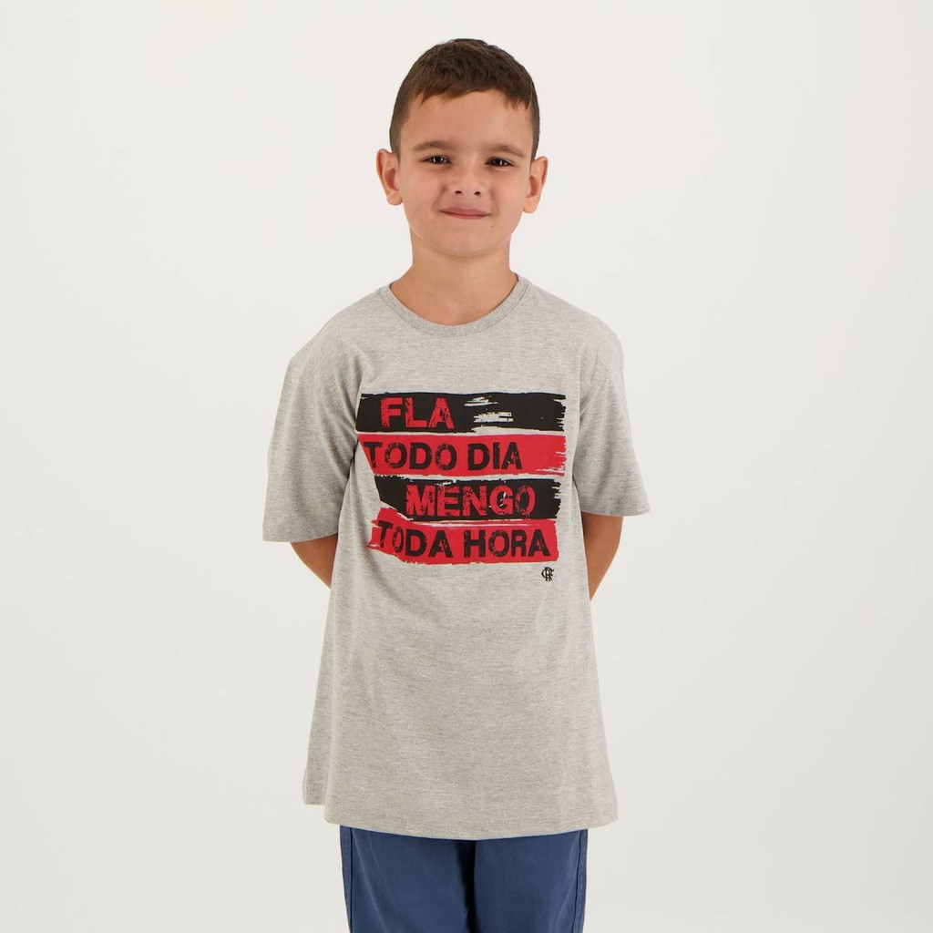 Camisa Flamengo Every Infantil Cinza - Sports & Outdoors