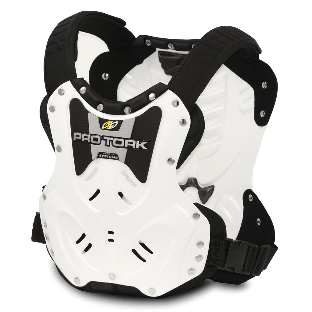 Colete Motocross Adulto Pro Tork 788 preto e branco tamanho unico