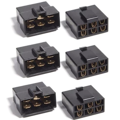 Kit 3 Conectores 6 Vias C/ Terminal Para Som Automotivo