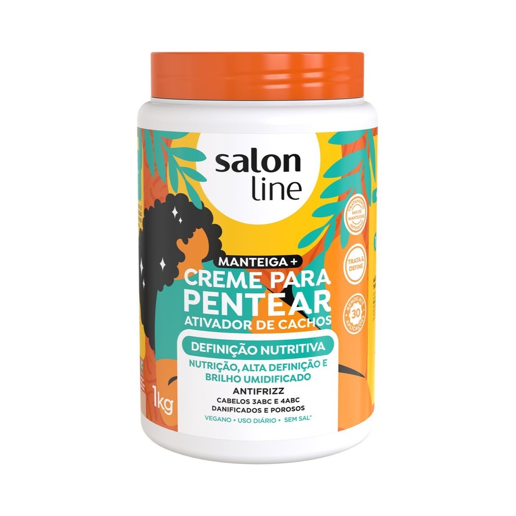Creme Pentear Ativador Definição Nutritiva Salon Line 1kg em Oferta na Shopee