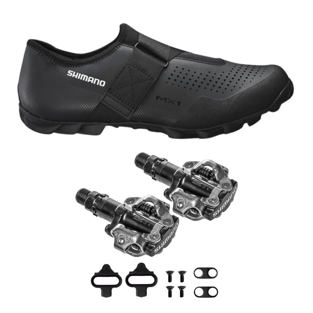 Kit Sapatilha Shimano Mtb Mx100 + Pedal M520 Clip Mtb