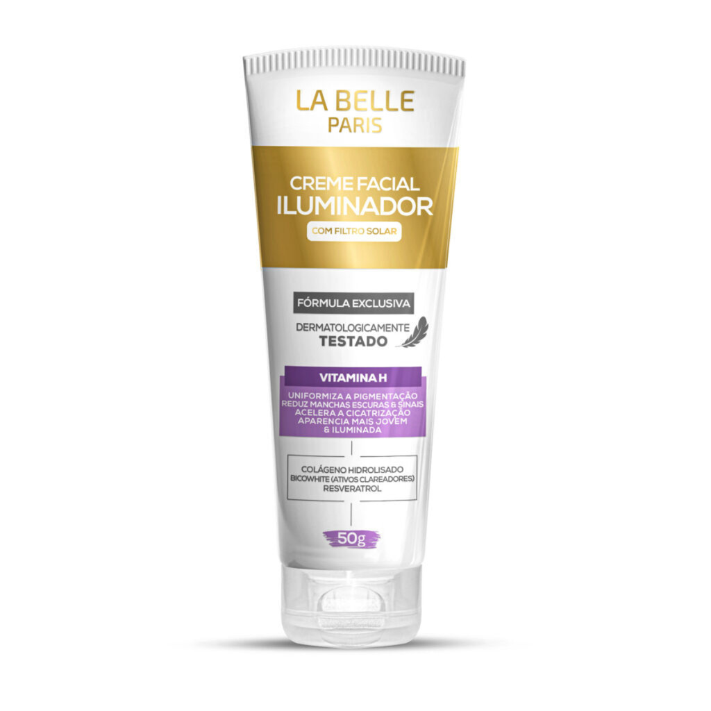 Creme Facial Iluminador Com Filtro Solar 50g La Belle Paris em Oferta na Shopee