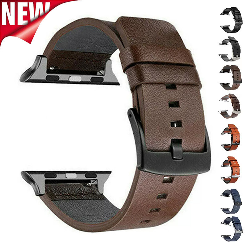 Nova Pulseira De Couro Compatível Com Apple Watch S10 1146mm 42mm Ultra 2 49mm 9 8 7 45mm 41mm IWatch 6 SE 5 4 44mm 40mm em Oferta na Shopee